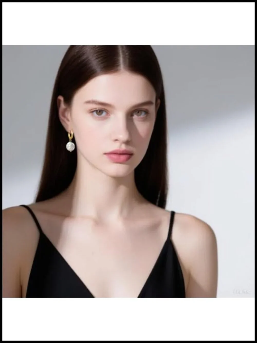 Natural Freshwater Baroque Pearl Lever Back Earrings 18k Gold Plated Hoop Drop